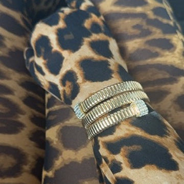 Pave' Double Omega Cuff