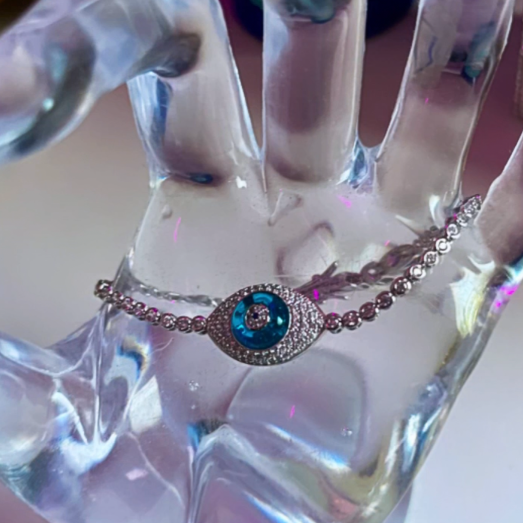 Eye Charm Tennis Bracelet