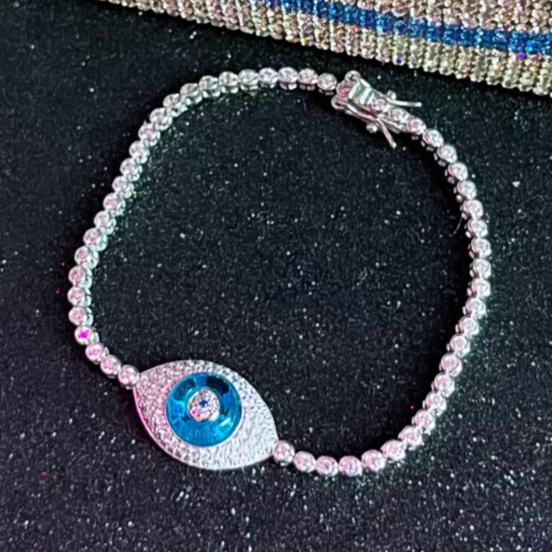 Eye Charm Tennis Bracelet