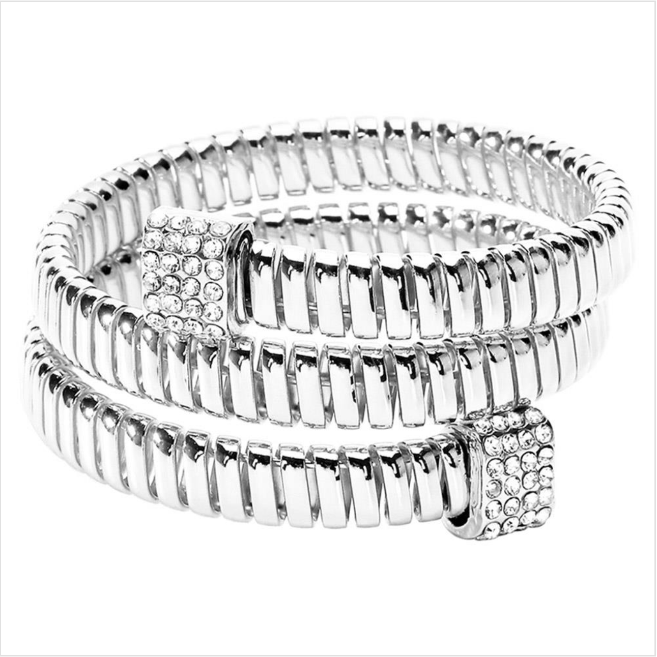 Pave' Double Omega Cuff