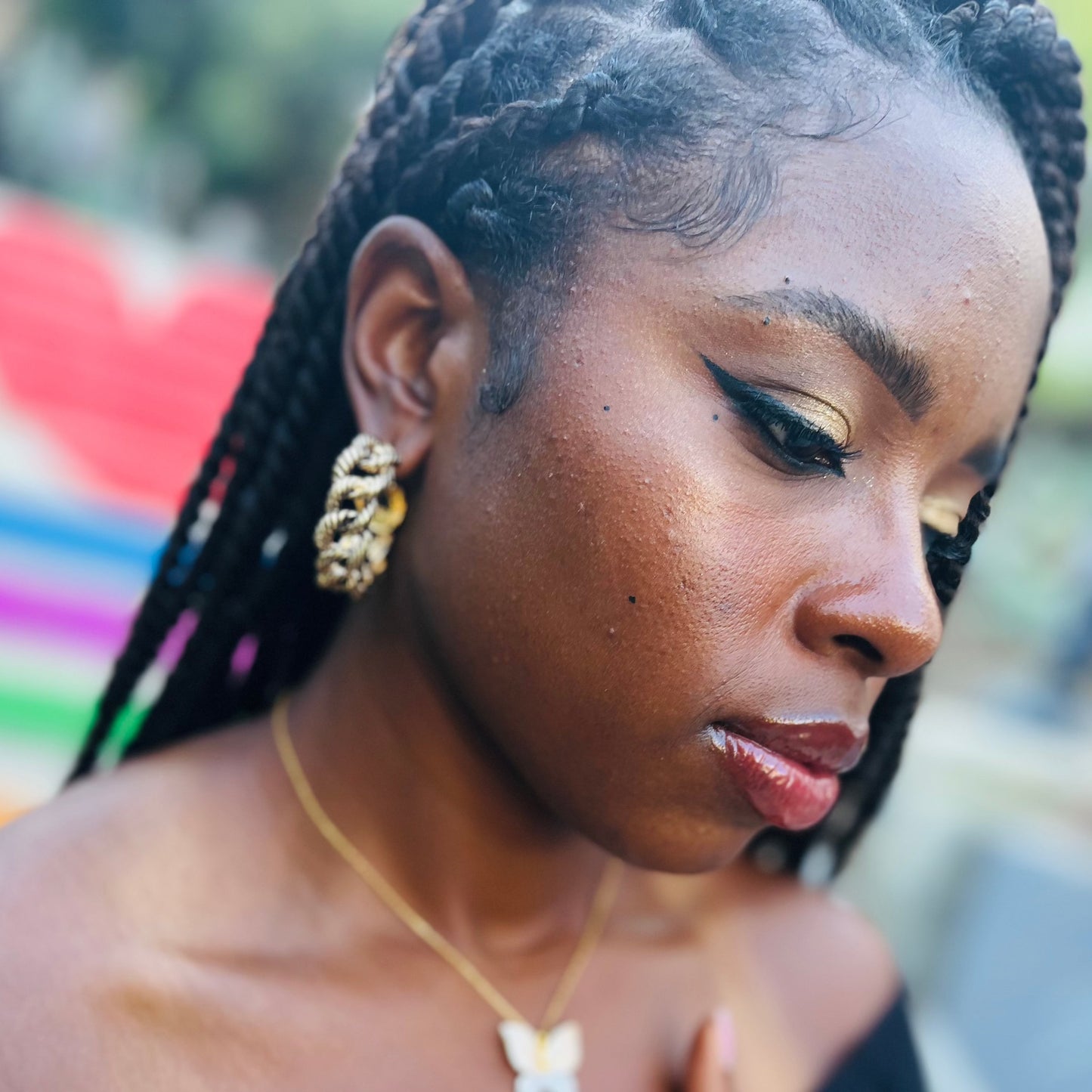 Twisted Chain Link Hoops