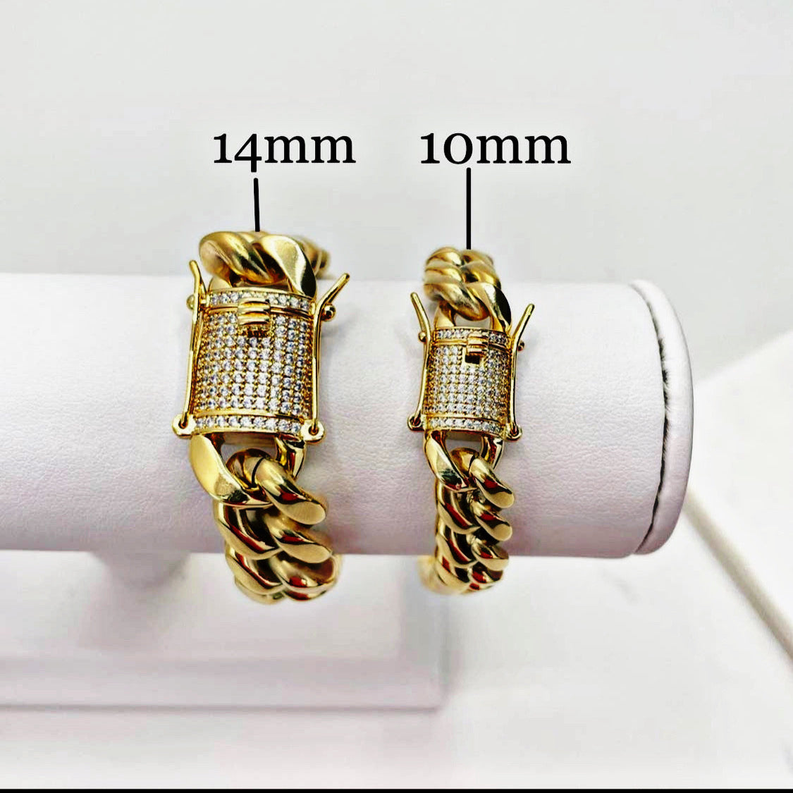 Cuban Link Chain and Bracelet with Micro CZ