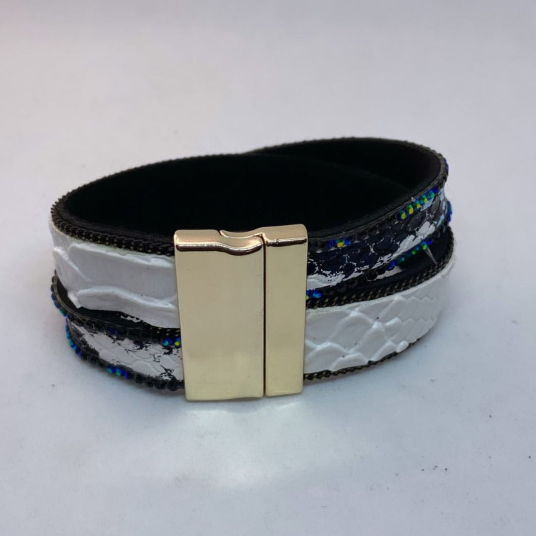 Snake and Stone Bracelet