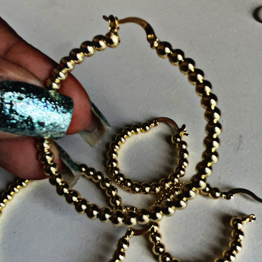 Beaded Hoop Earrings