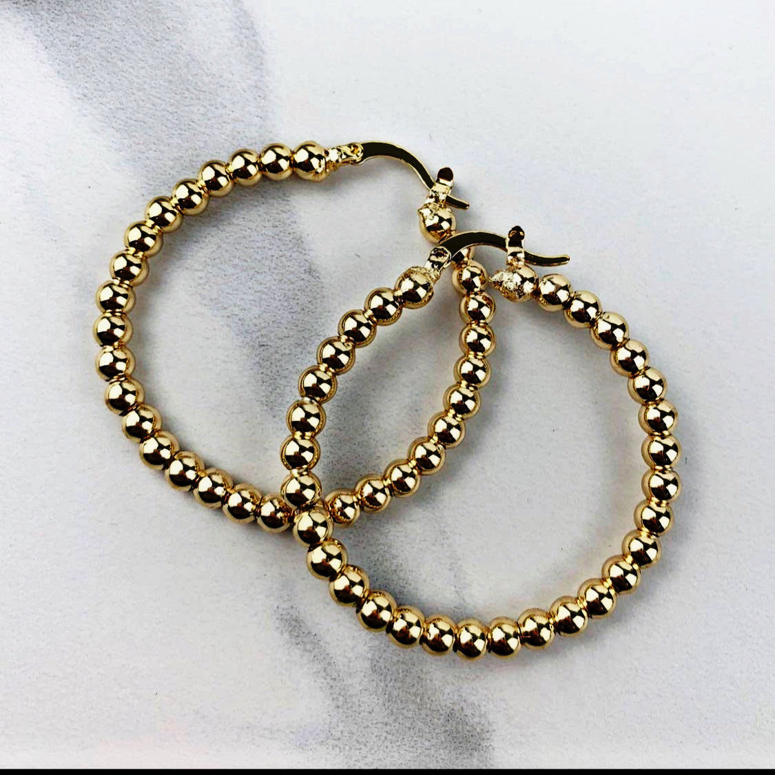 Beaded Hoop Earrings