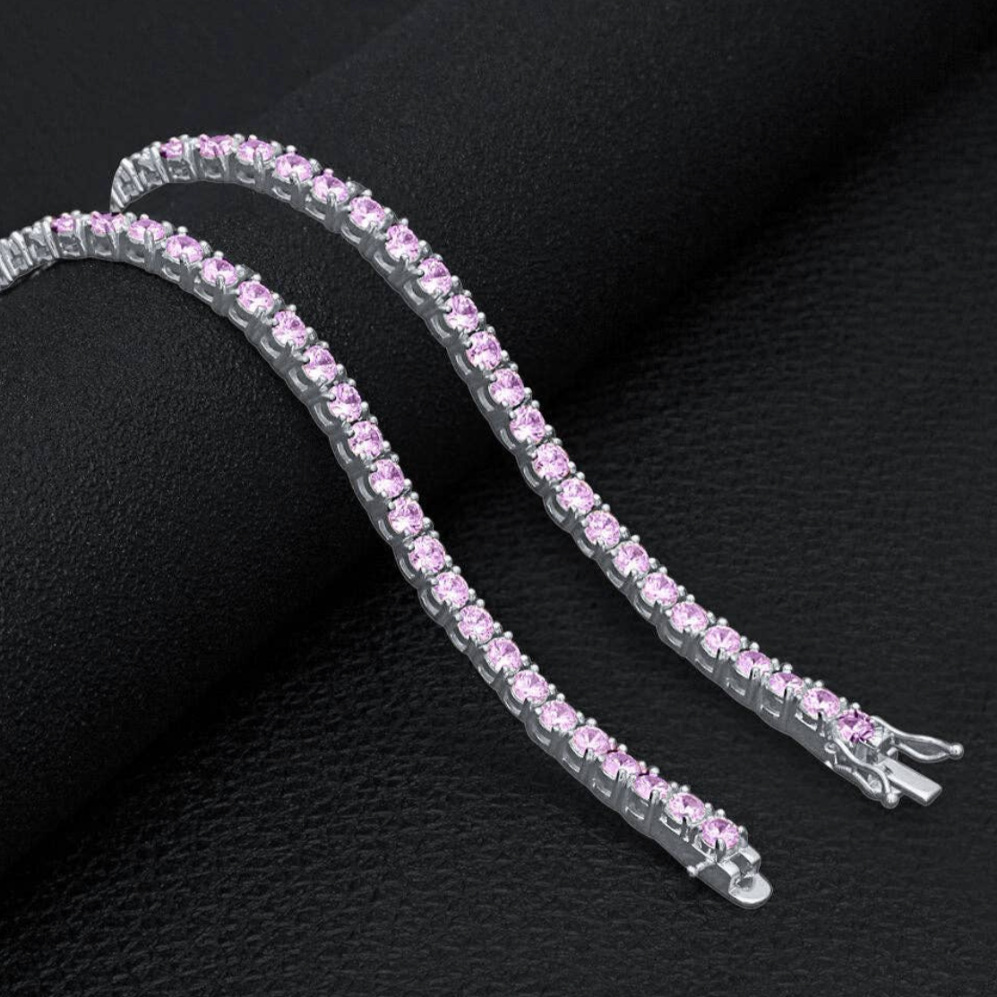 Pink Tennis Chain
