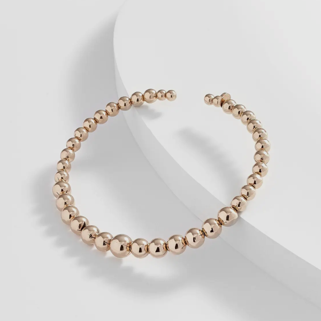 Graduated Pearl Cuff Bangle