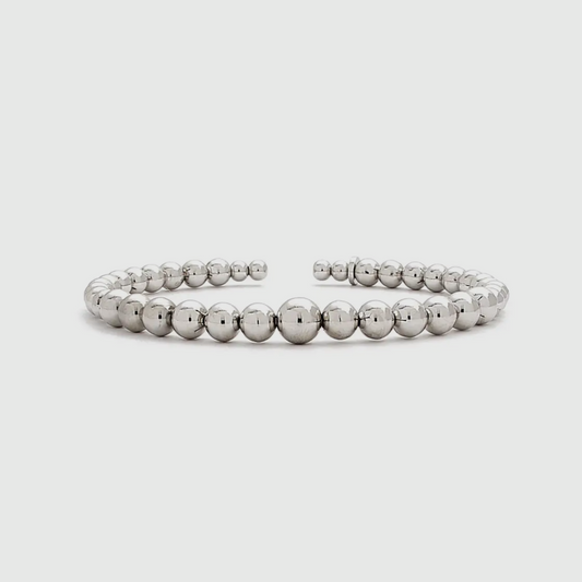 Graduated Pearl Cuff Bangle