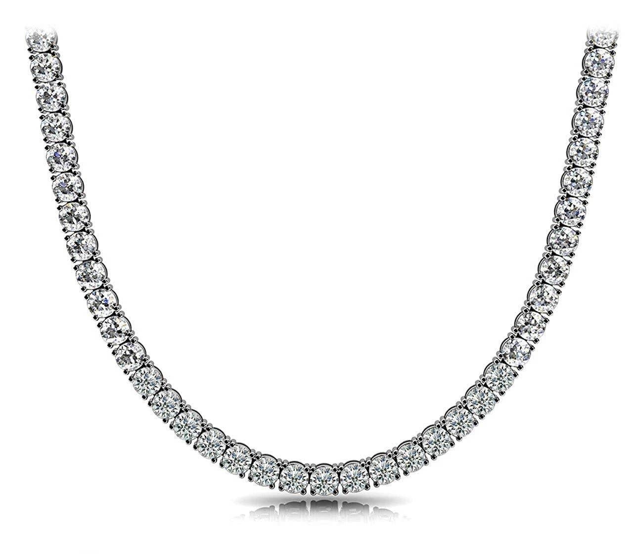 Sterling Silver Tennis Necklace