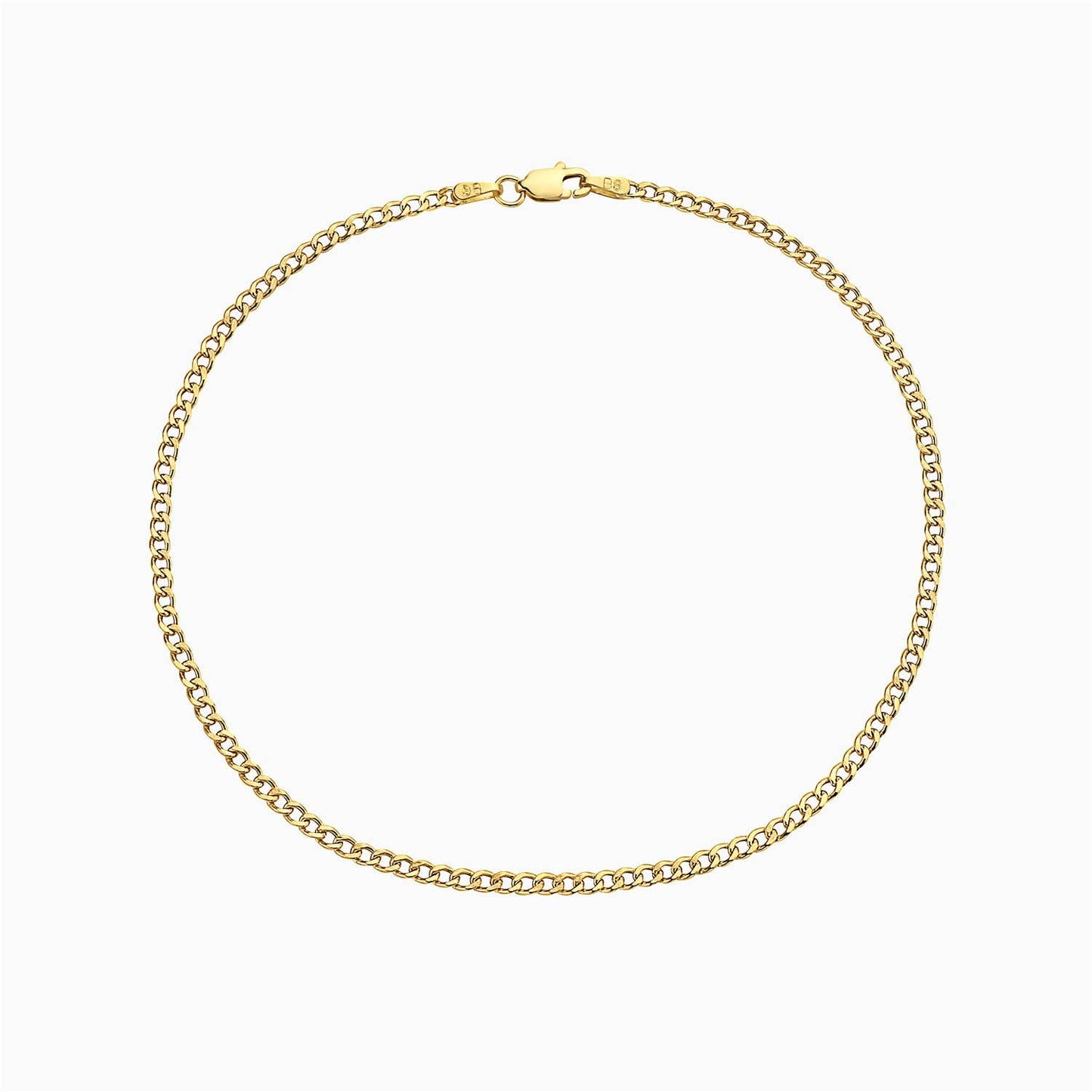 14K Curb Chain Anklet