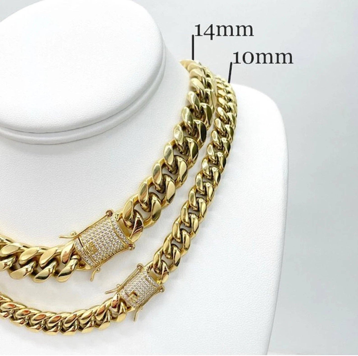 Cuban Link Chain and Bracelet with Micro CZ
