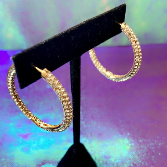 Micro Pave Hoop Earrings