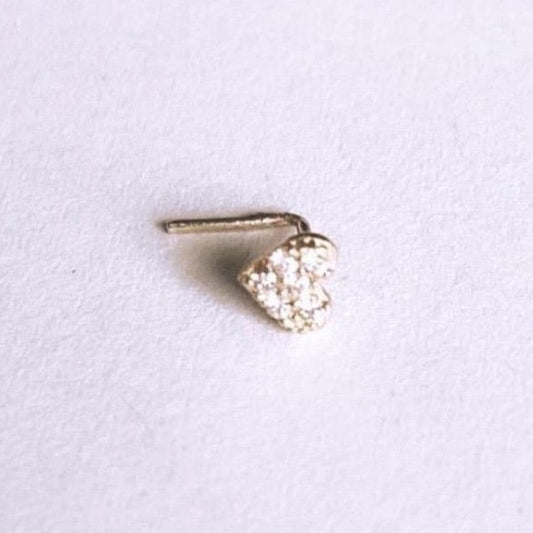 14k Heart Nosestud