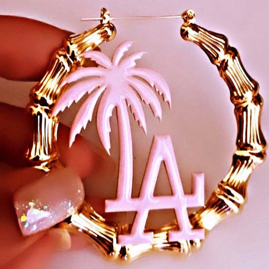 'I'm So LA" Bamboo Hoops