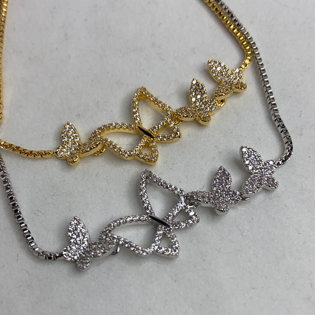 Diamond Butterfly Bracelet