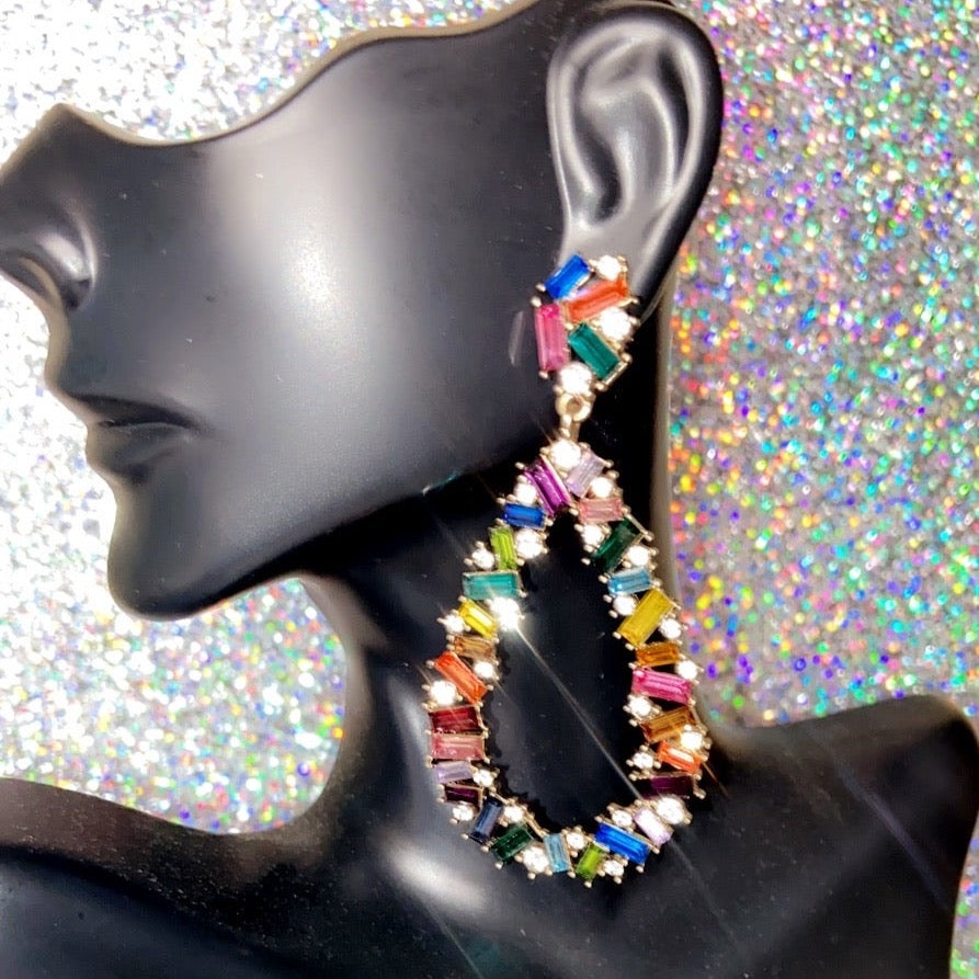 Multi Rhinestone Earrings