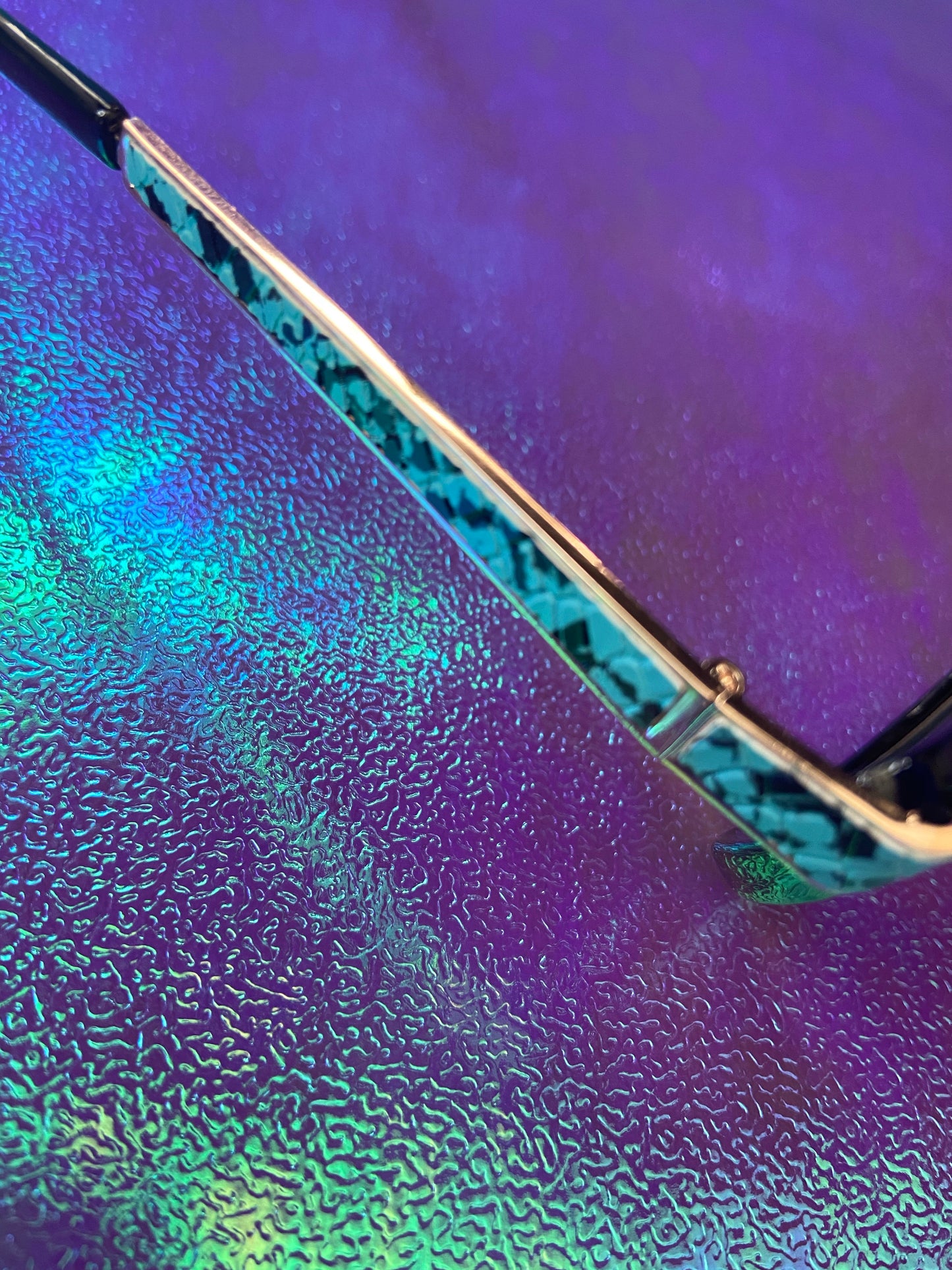 Snake Skin Print Stem Sunglasses