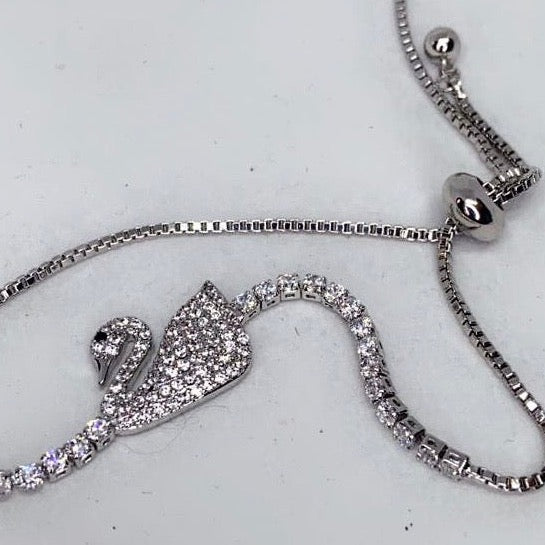 Crystal Swan Bracelet