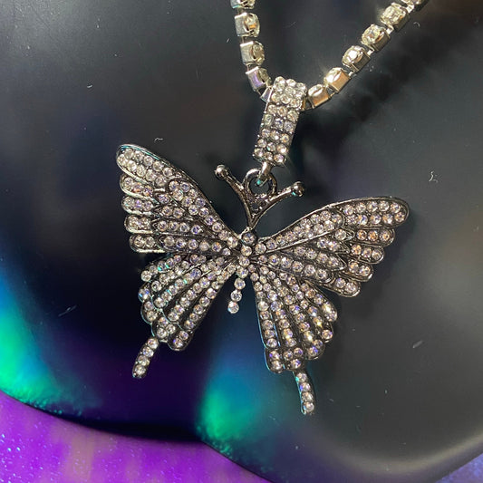 Iced Out Butterfly Necklace