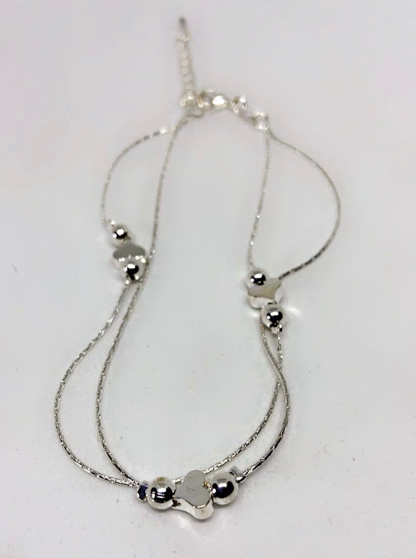 Two Strand Heart Anklet