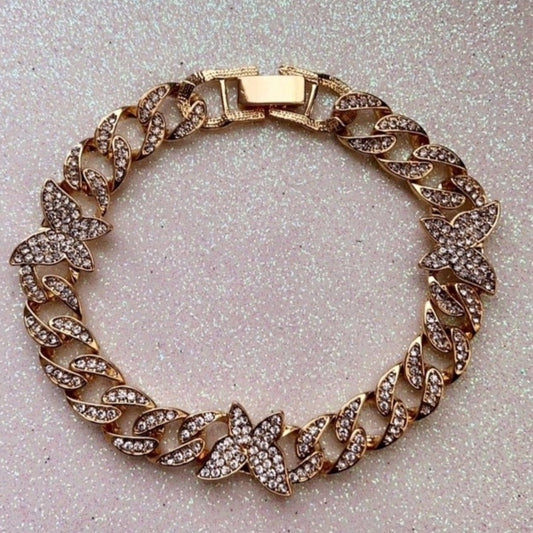 Butterfly Cuban Anklet