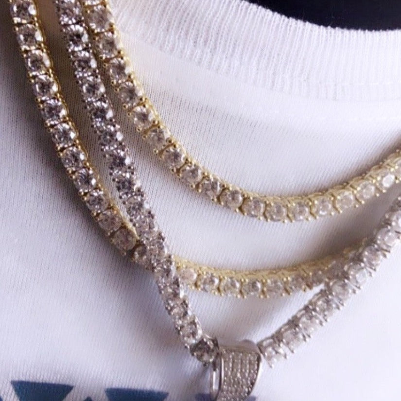 Sterling Silver Tennis Necklace