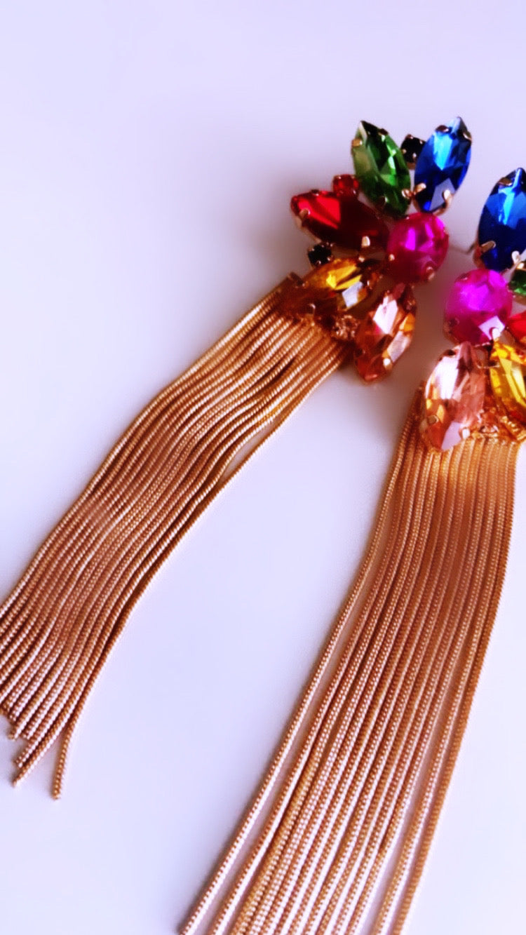 Luxe Rhinestone Dangle Earrings