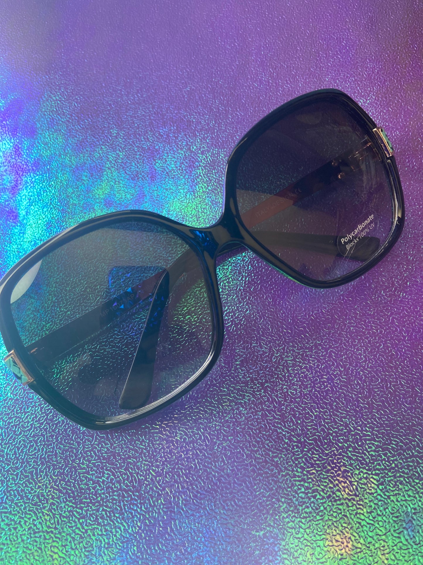 Snake Skin Print Stem Sunglasses