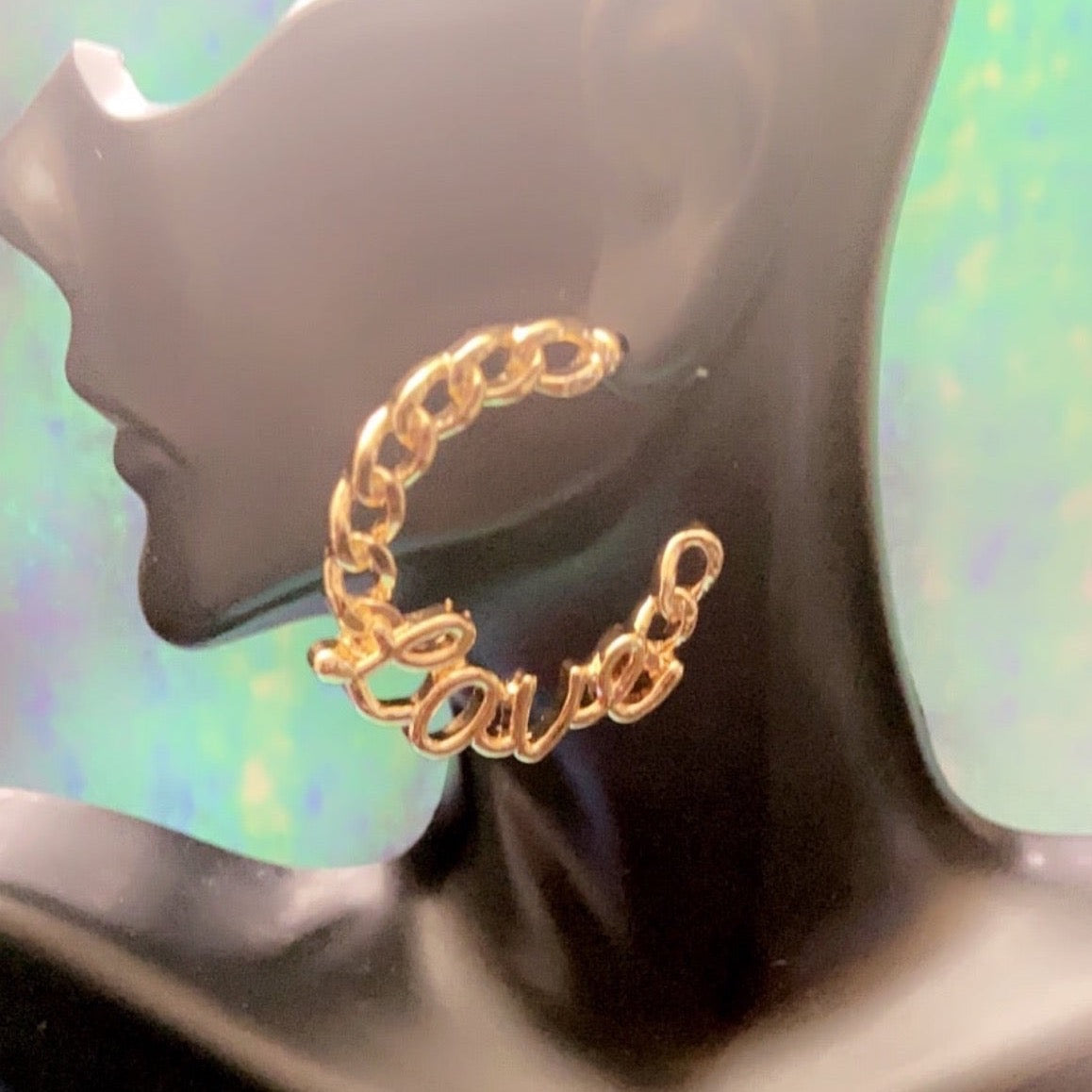 Love Chain Hoop Earrings