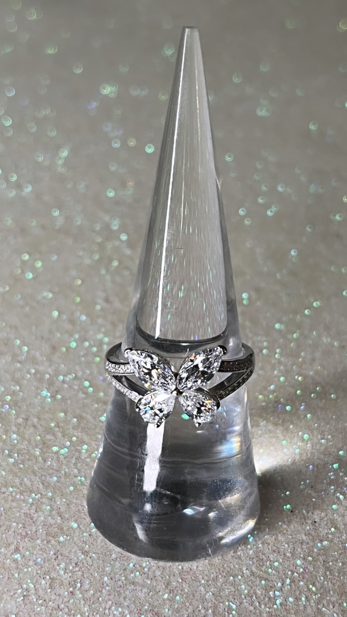 Crystal Butterfly Ring