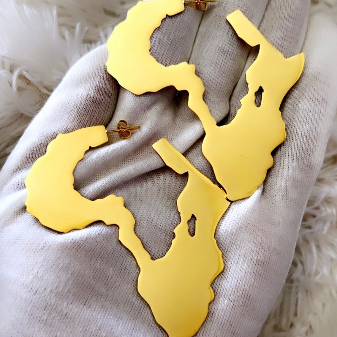 Africa Outline Earrings