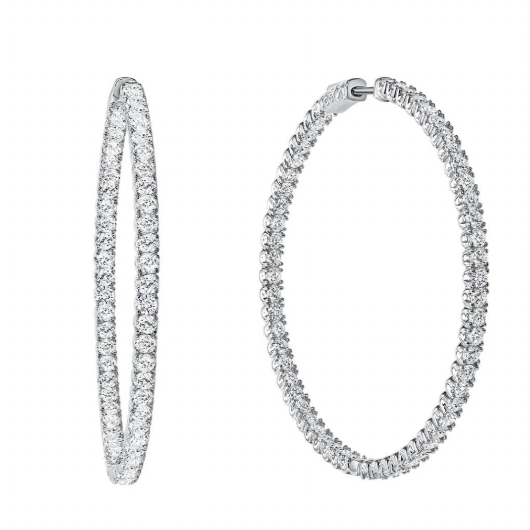Luxe Diamond Hoop Earrings