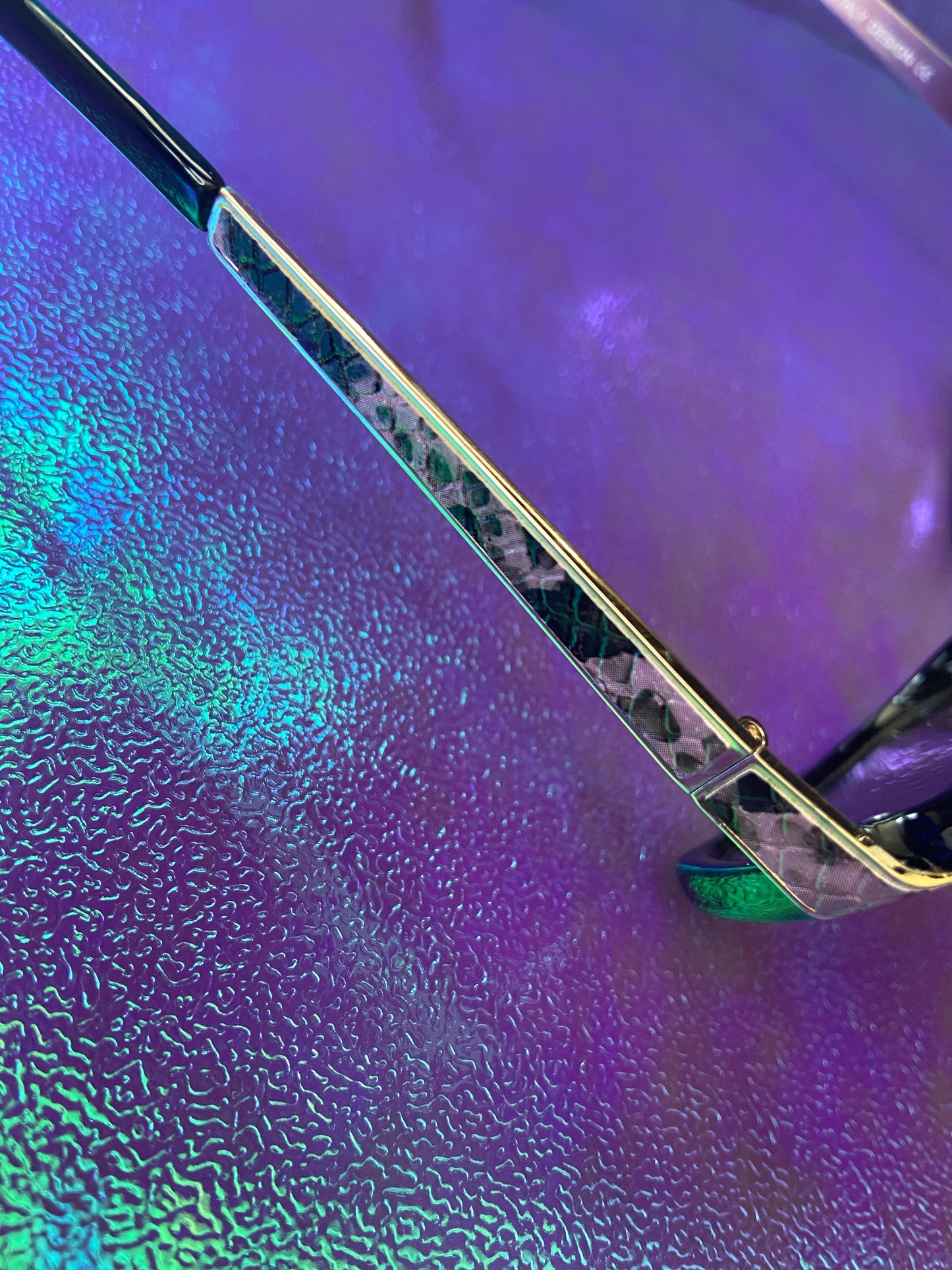 Snake Skin Print Stem Sunglasses