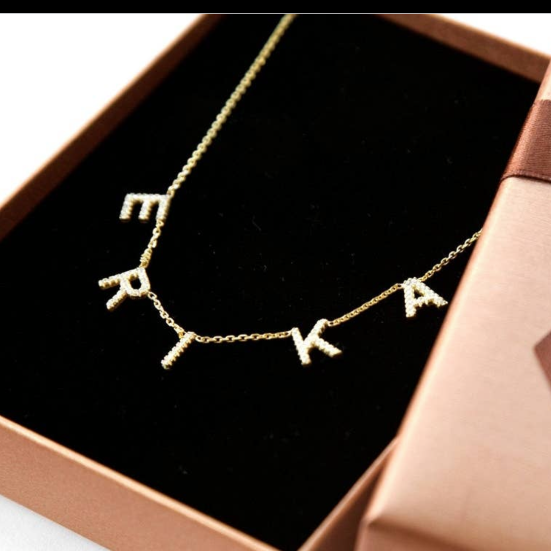 Pave' Custom Name Necklace