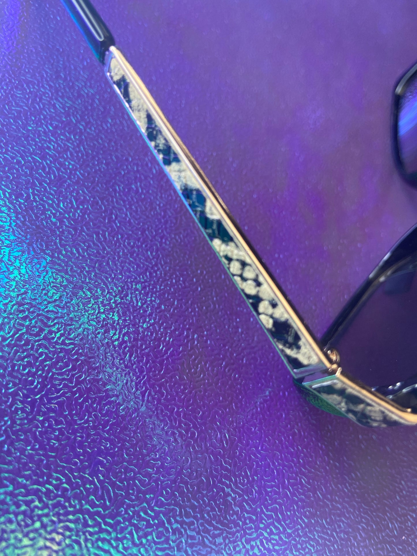 Snake Skin Print Stem Sunglasses