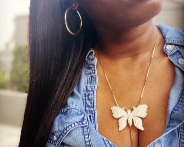 Large Butterfly Glide Necklace