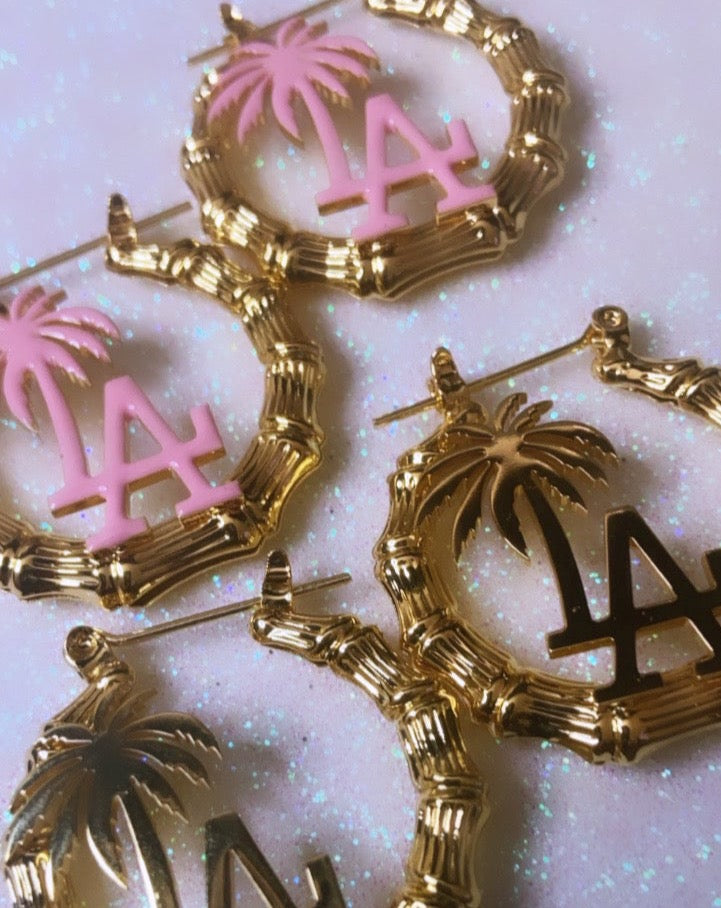 'I'm So LA" Bamboo Hoops