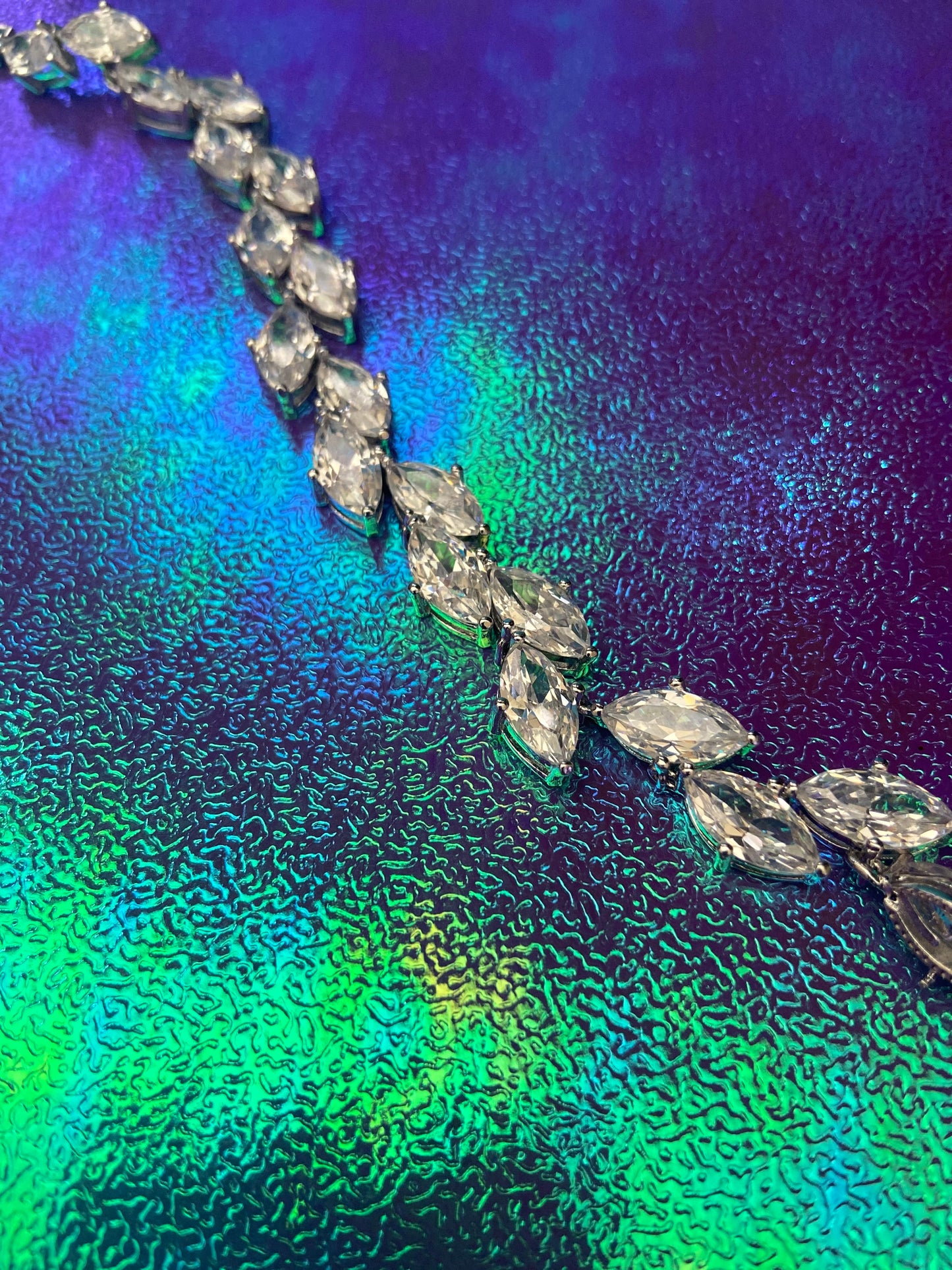 Marquise Stone Leaf Bracelet