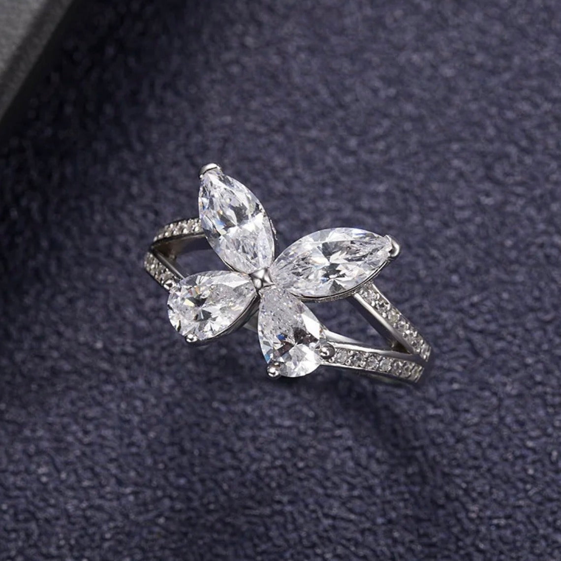 Crystal Butterfly Ring