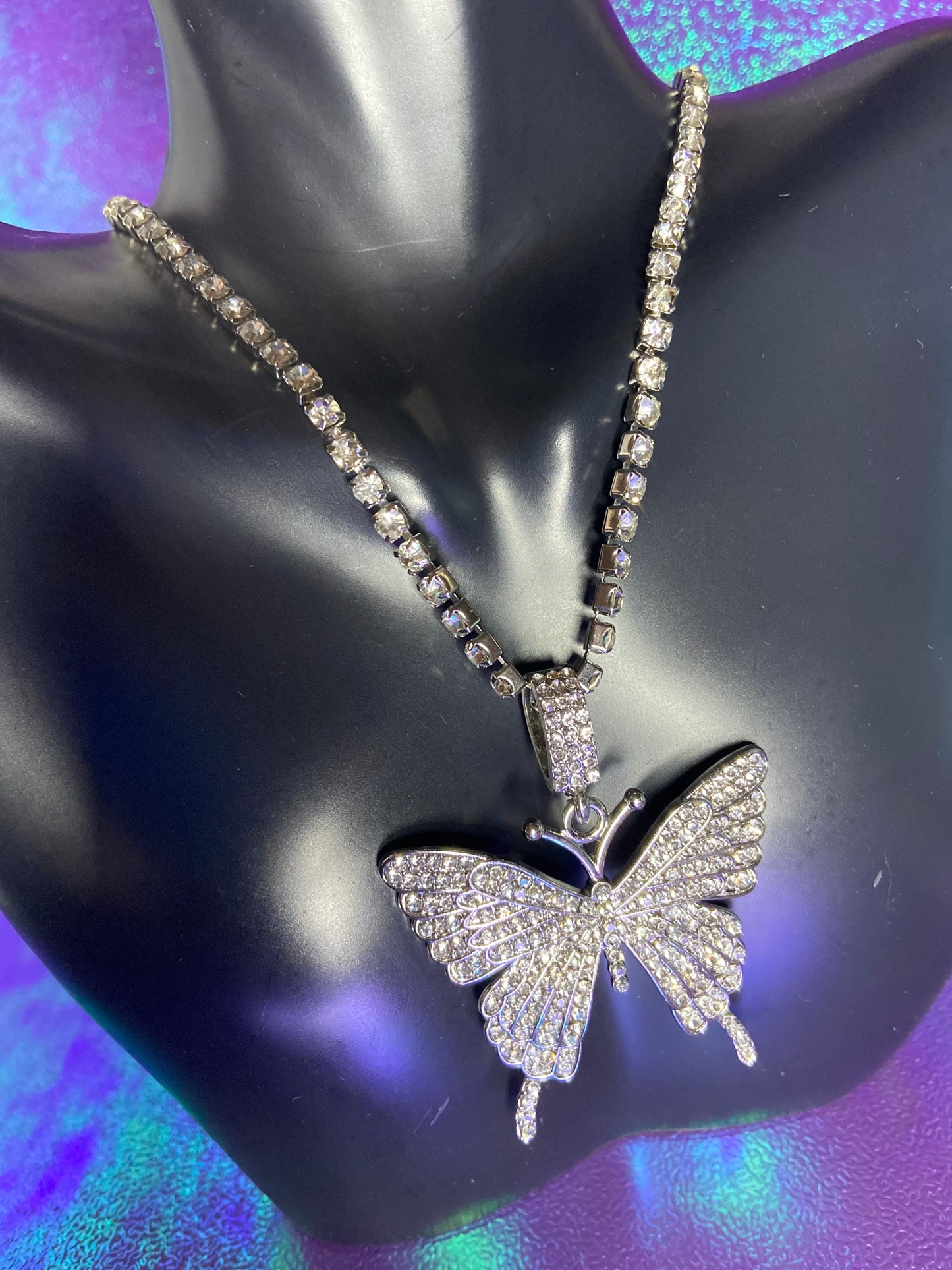 Iced Out Butterfly Necklace