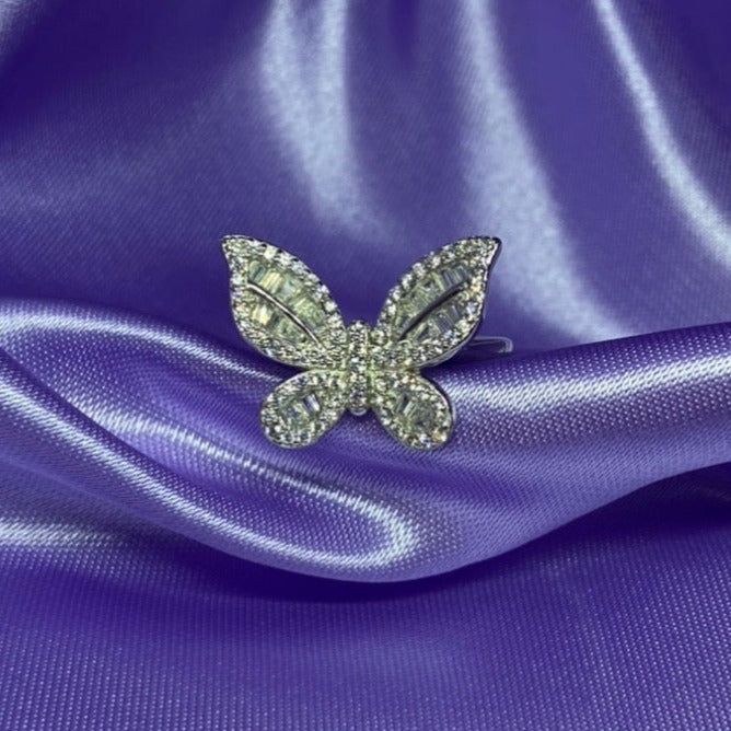 Baguette Butterfly Ring