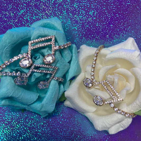 Music note crystal bracelet