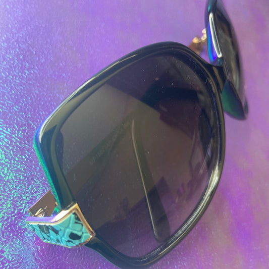 Snake Skin Print Stem Sunglasses
