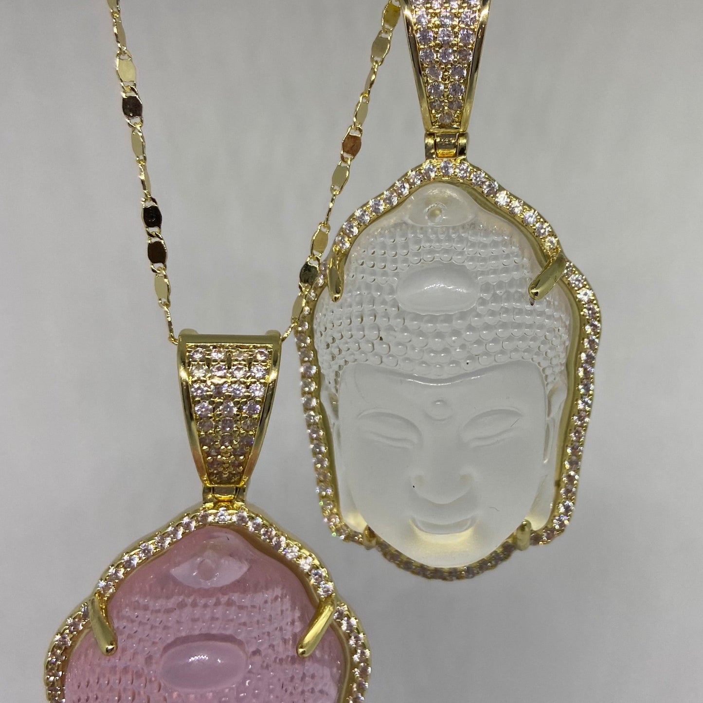 Diamond Buddha Head Pendant