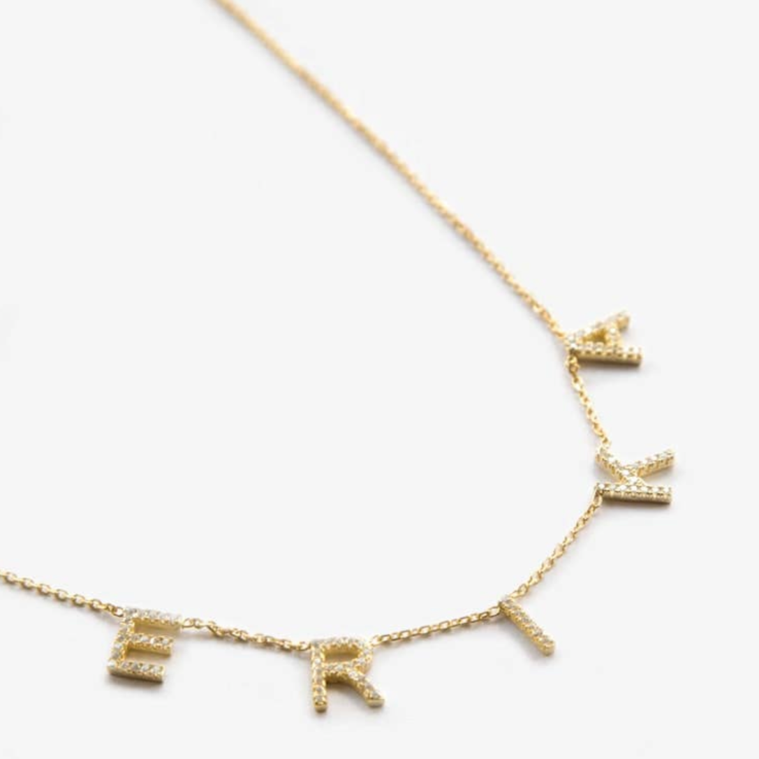 Pave' Custom Name Necklace