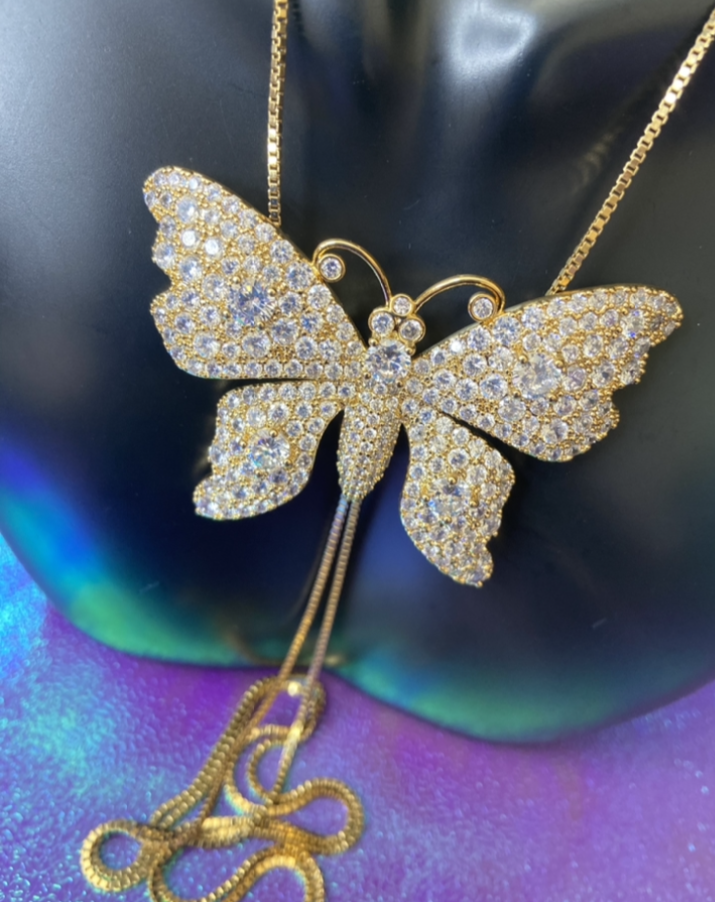 Large Butterfly Glide Necklace