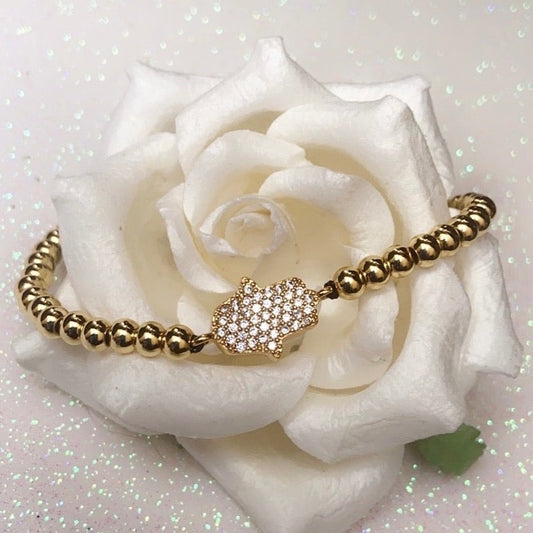 Hamsa Bead Bracelet