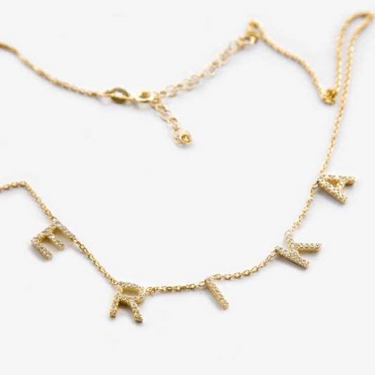 Pave' Custom Name Necklace