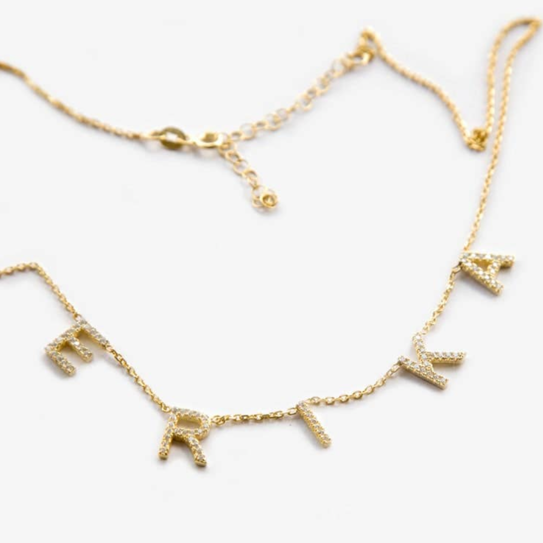 Pave' Custom Name Necklace