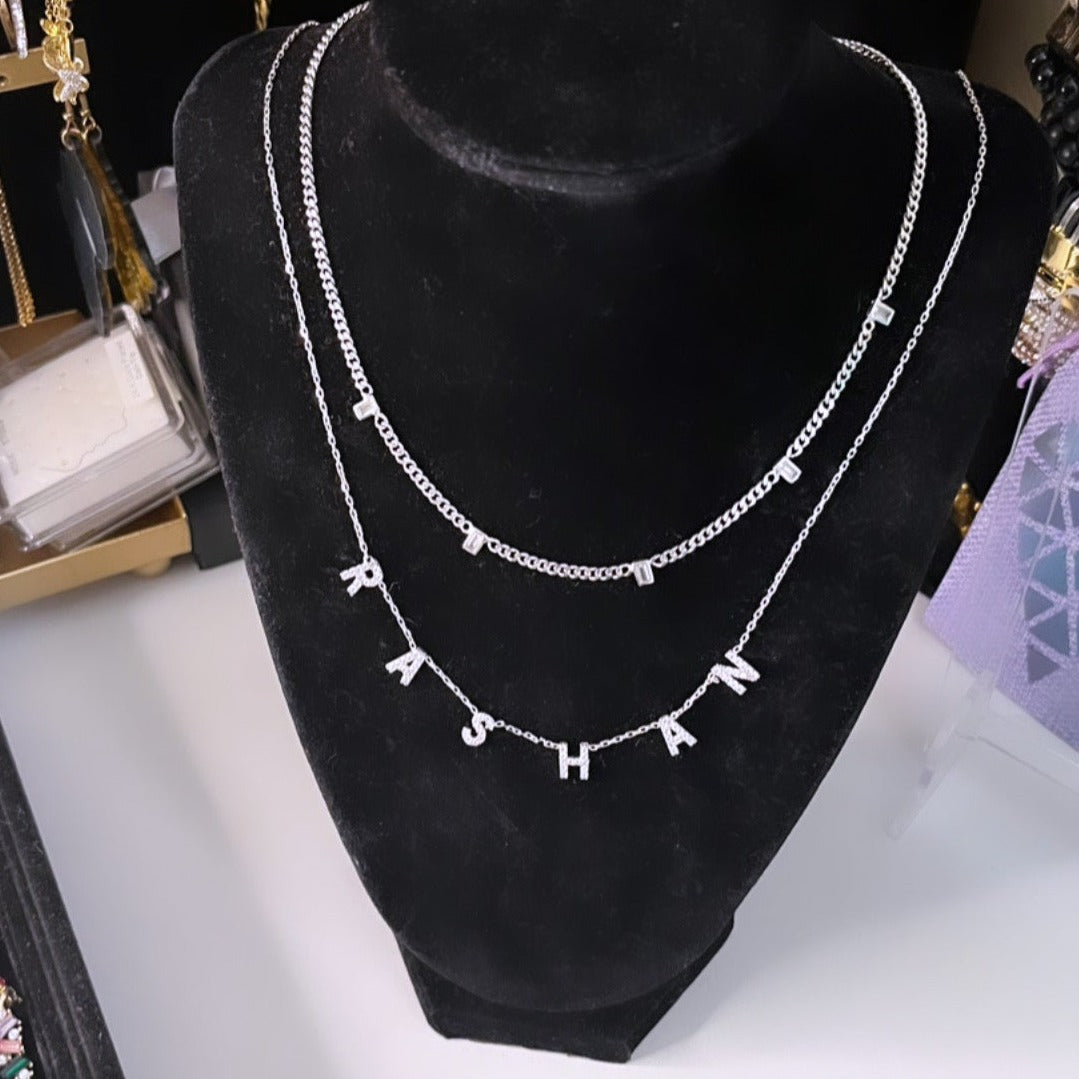 Pave' Custom Name Necklace
